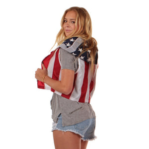 SpiritCape American Flag Hoodie Wearable Flag